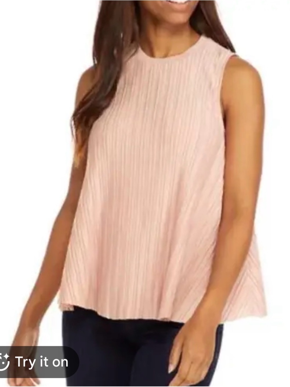 🌟2/$18 SALE A NEW DAY Pleated Pink Swing Flowy Tank Top NWT